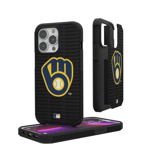 Milwaukee Brewers Text Backdrop Rugged Phone Case