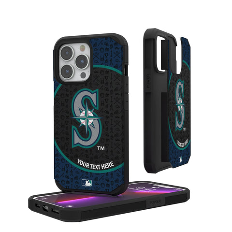 Seattle Mariners Personalized Circle Rugged Phone Case for Apple iPhone