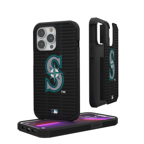 Seattle Mariners Text Backdrop Rugged Phone Case