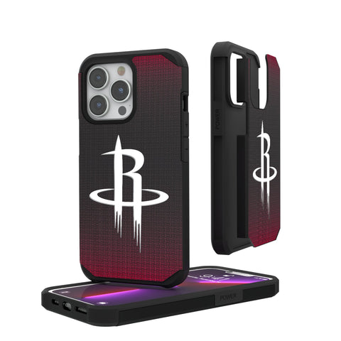 Houston Rockets Linen Rugged Phone Case