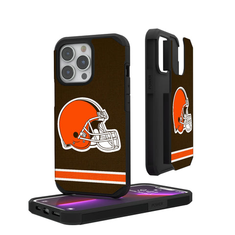 Cleveland Browns Stripe Rugged Phone Case