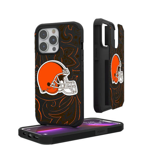 Cleveland Browns Paisley Rugged Phone Case