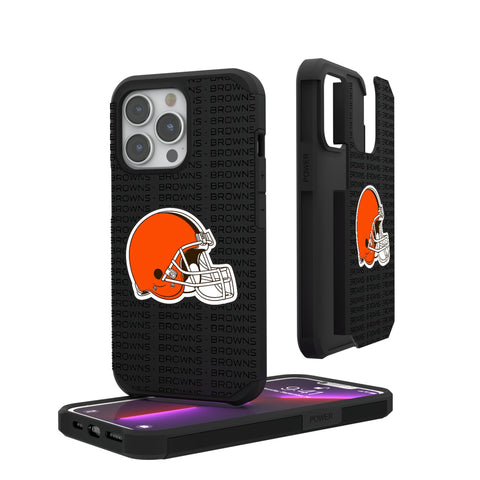 Cleveland Browns Text Backdrop Rugged Phone Case