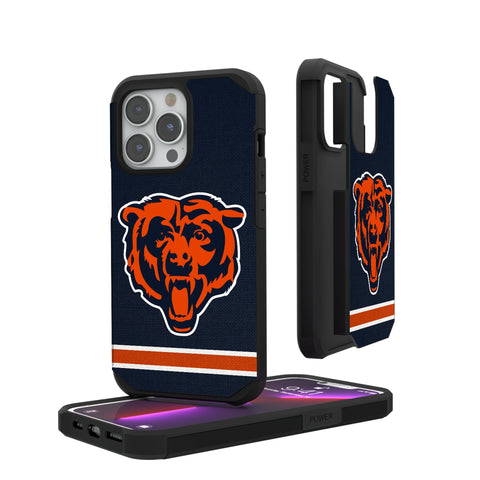 Chicago Bears Stripe Rugged Phone Case