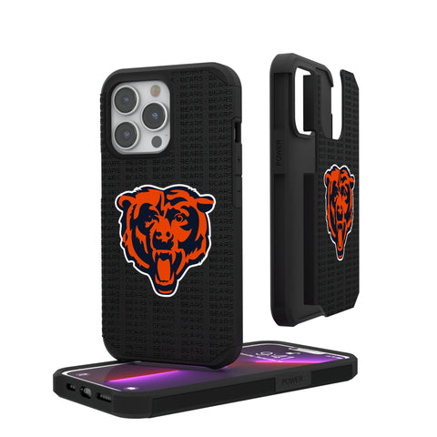Chicago Bears Text Backdrop Rugged Phone Case