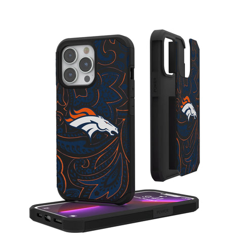 Denver Broncos Paisley Rugged Phone Case