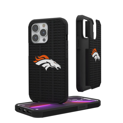 Denver Broncos Text Backdrop Rugged Phone Case