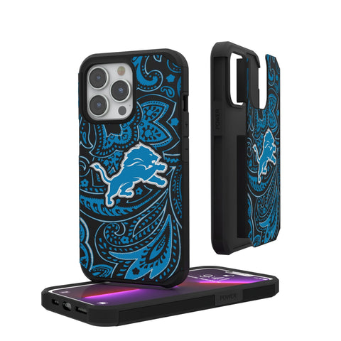 Detroit Lions Paisley Rugged Phone Case