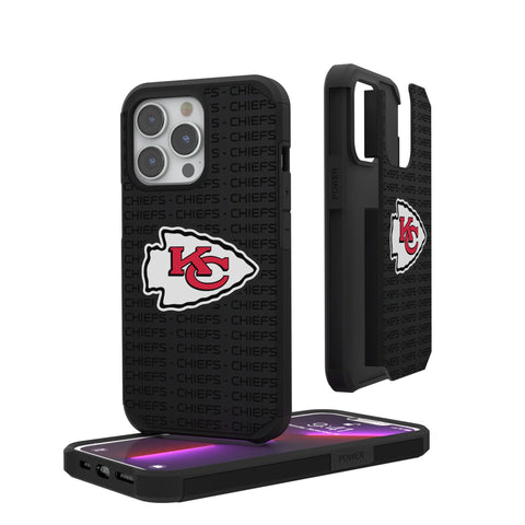 Kansas City Chiefs Text Backdrop Rugged Phone Case