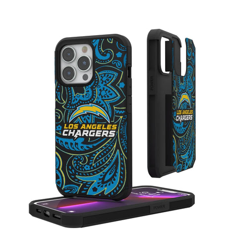 Los Angeles Chargers Paisley Rugged Case-0