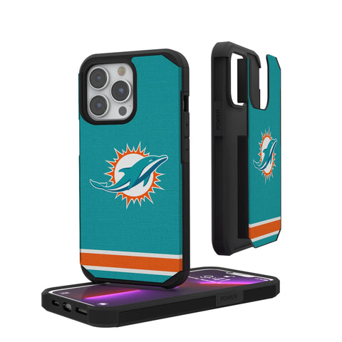 Miami Dolphins Stripe Rugged Phone Case