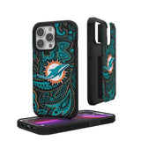 Miami Dolphins Paisley Rugged Phone Case