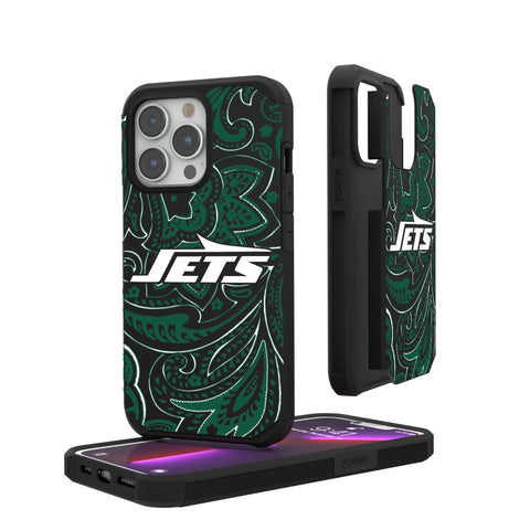 New York Jets Paisley Rugged Phone Case