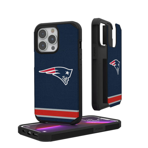 New England Patriots Stripe Rugged Phone Case