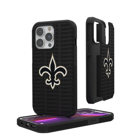 New Orleans Saints Text Backdrop Rugged Phone Case