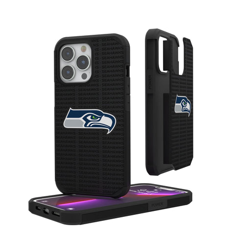 Seattle Seahawks Text Backdrop Rugged Phone Case