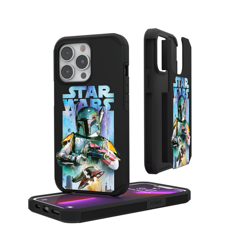 Star Wars Boba Fett Portrait Collage Rugged Phone Case