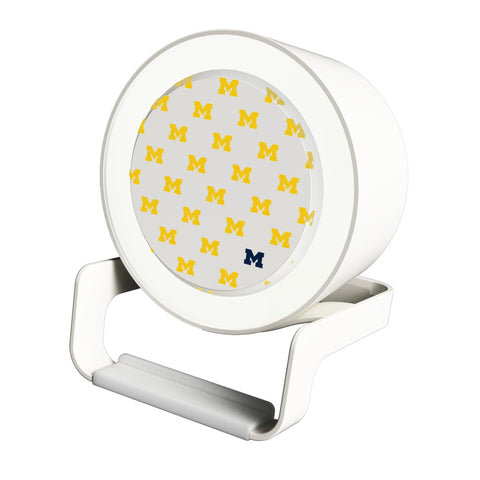 University of Michigan Wolverines Fashion Pattern Night Light Charger and Bluetooth Speaker