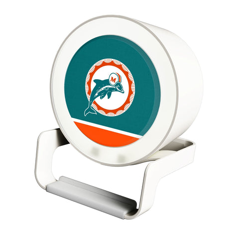 Miami Dolphins 1966-1973 Historic Collection Solid Wordmark Night Light Charger and Bluetooth Speaker-0