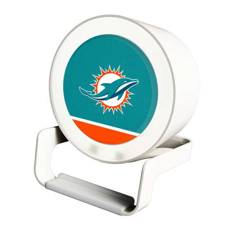 Miami Dolphins Solid Wordmark Night Light Charger and Bluetooth Speaker-0