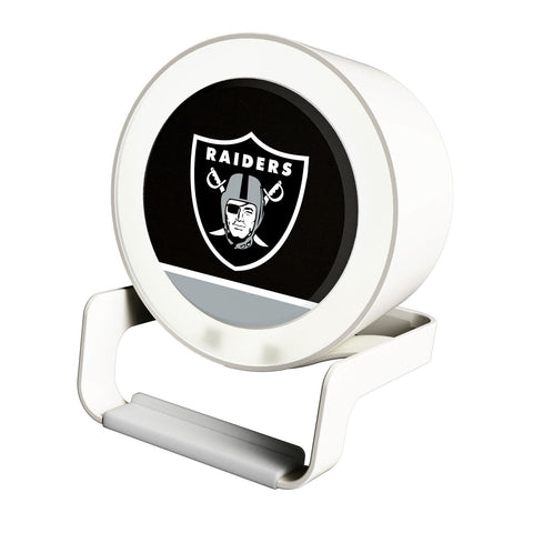 Las Vegas Raiders Solid Wordmark Night Light Charger and Bluetooth Speaker-0