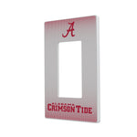 Alabama Crimson Tide Linen Hidden-Screw Light Switch Plate-1
