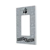 Las Vegas Raiders 2024 Illustrated Limited Edition Hidden-Screw Light Switch Plate-1