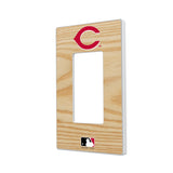 Cincinnati Reds Baseball Bat Hidden-Screw Light Switch Plate