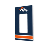 Denver Broncos Stripe Hidden-Screw Light Switch Plate-1