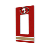 San Francisco 49ers Stripe Hidden-Screw Light Switch Plate-1