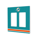 Miami Dolphins Stripe Hidden-Screw Light Switch Plate-3