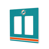 Miami Dolphins Stripe Hidden-Screw Light Switch Plate-3