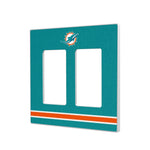 Miami Dolphins Stripe Hidden-Screw Light Switch Plate