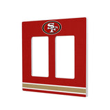 San Francisco 49ers Stripe Hidden-Screw Light Switch Plate-3