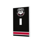 Georgia Bulldogs Stripe Hidden-Screw Light Switch Plate-0