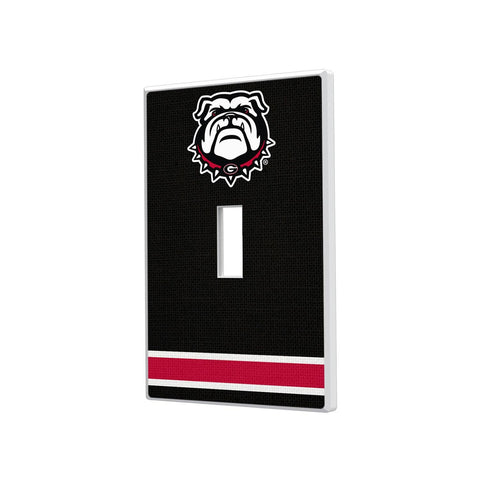 Georgia Bulldogs Stripe Hidden-Screw Light Switch Plate-0