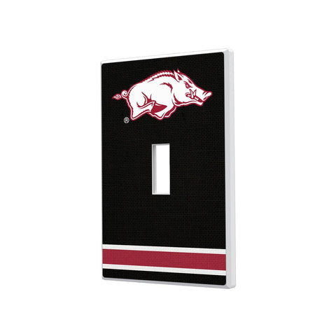 Arkansas Razorbacks Stripe Hidden-Screw Light Switch Plate-0