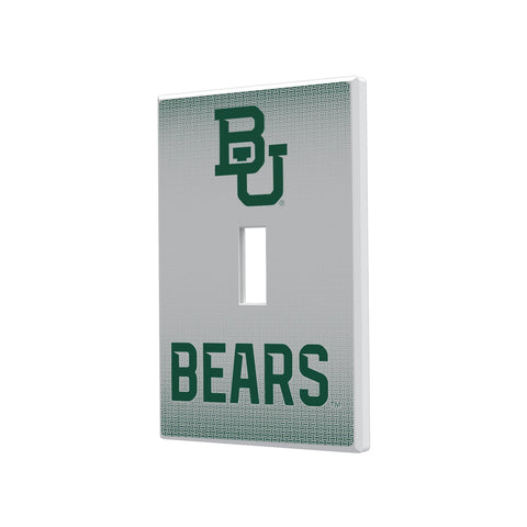 Baylor University Bears Linen Hidden-Screw Light Switch Plate