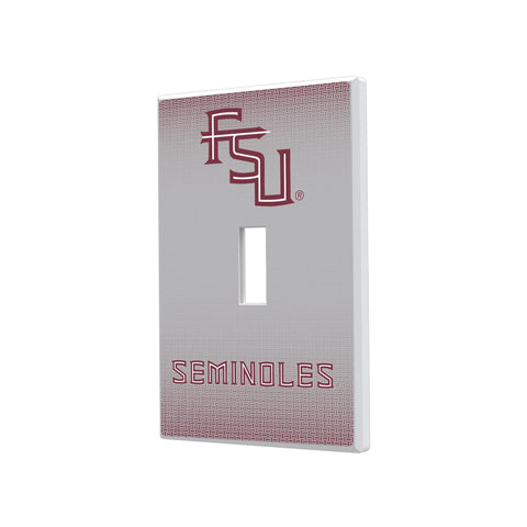 Florida State University Seminoles Athletic Wordmark Linen Hidden-Screw Light Switch Plate