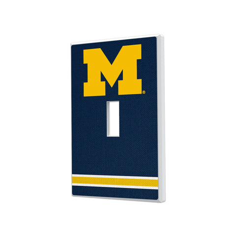 University of Michigan Wolverines Stripe Hidden-Screw Light Switch Plate