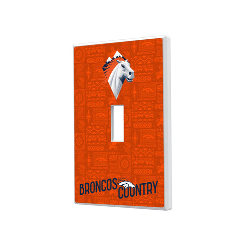 Denver Broncos 2024 Illustrated Limited Edition Hidden-Screw Light Switch Plate-0