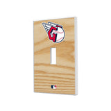 Cleveland Guardians Wood Bat Hidden-Screw Light Switch Plate-0