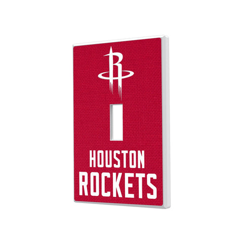 Houston Rockets Solid Hidden-Screw Light Switch Plate