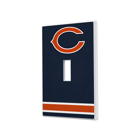 Chicago Bears Stripe Hidden-Screw Light Switch Plate-0