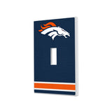 Denver Broncos Stripe Hidden-Screw Light Switch Plate-0