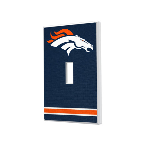 Denver Broncos Stripe Hidden-Screw Light Switch Plate