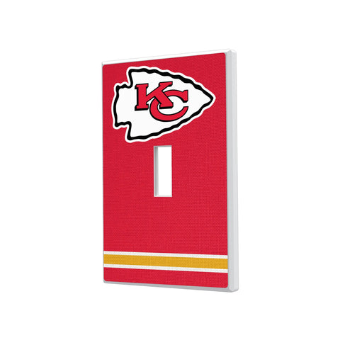 Kansas City Chiefs Stripe Hidden-Screw Light Switch Plate