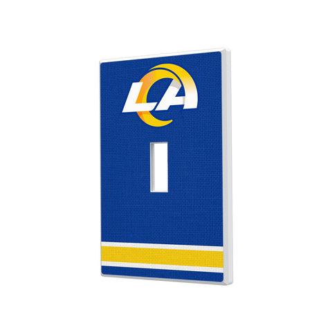 Los Angeles Rams Stripe Hidden-Screw Light Switch Plate-0