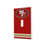 San Francisco 49ers Stripe Hidden-Screw Light Switch Plate-0