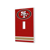 San Francisco 49ers Stripe Hidden-Screw Light Switch Plate-0